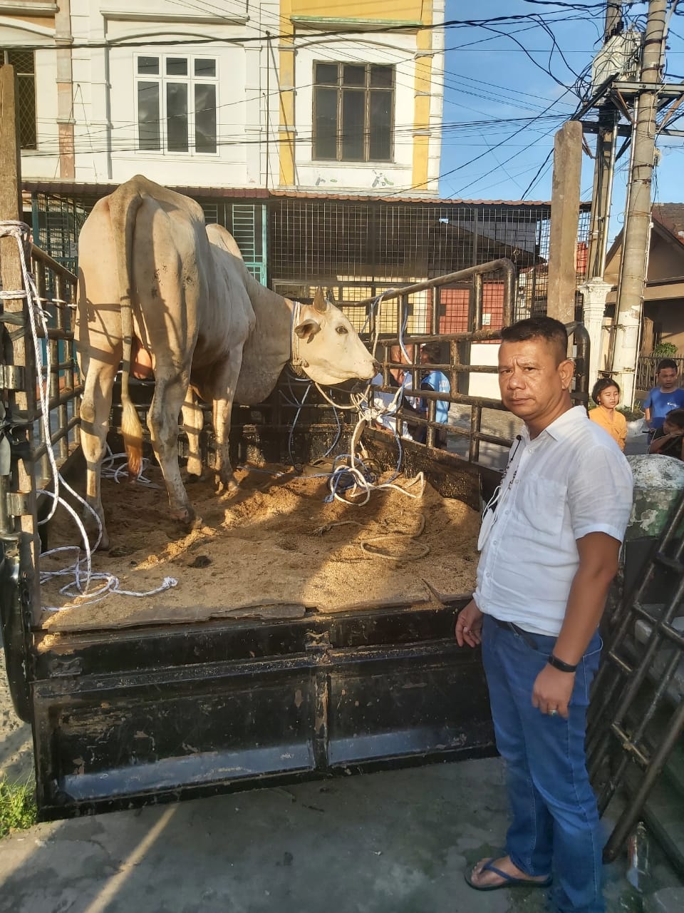 Iduladha 1443 H Tahun 2022, Pewarta Polrestabes Medan Berbagi Daging Qurban dengan Sembelih 3 Ekor Lembu
