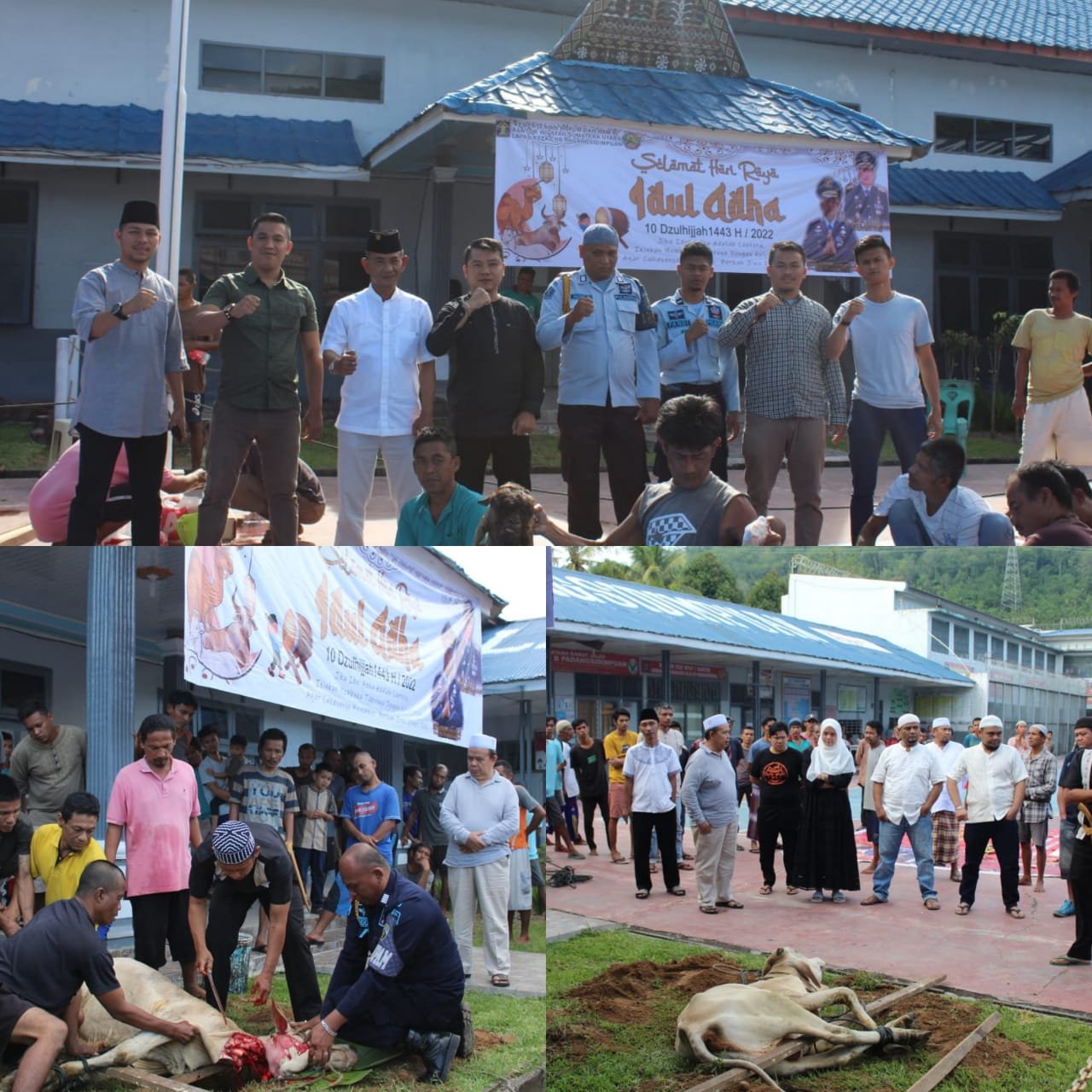 Lapas Kelas IIB Padangsidimpuan Kanwil Kemenkumham Sumut Sembelih Hewan Qurban