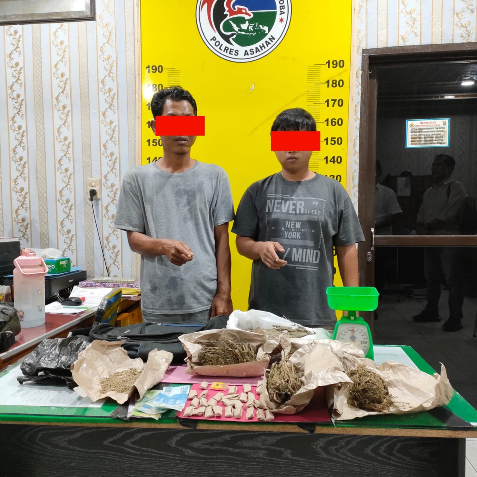 Pengedar Narkotika Jenis Ganja di Jalan Arwana Kel Sidomukti Diamankan Sat Narkoba Polres Asahan
