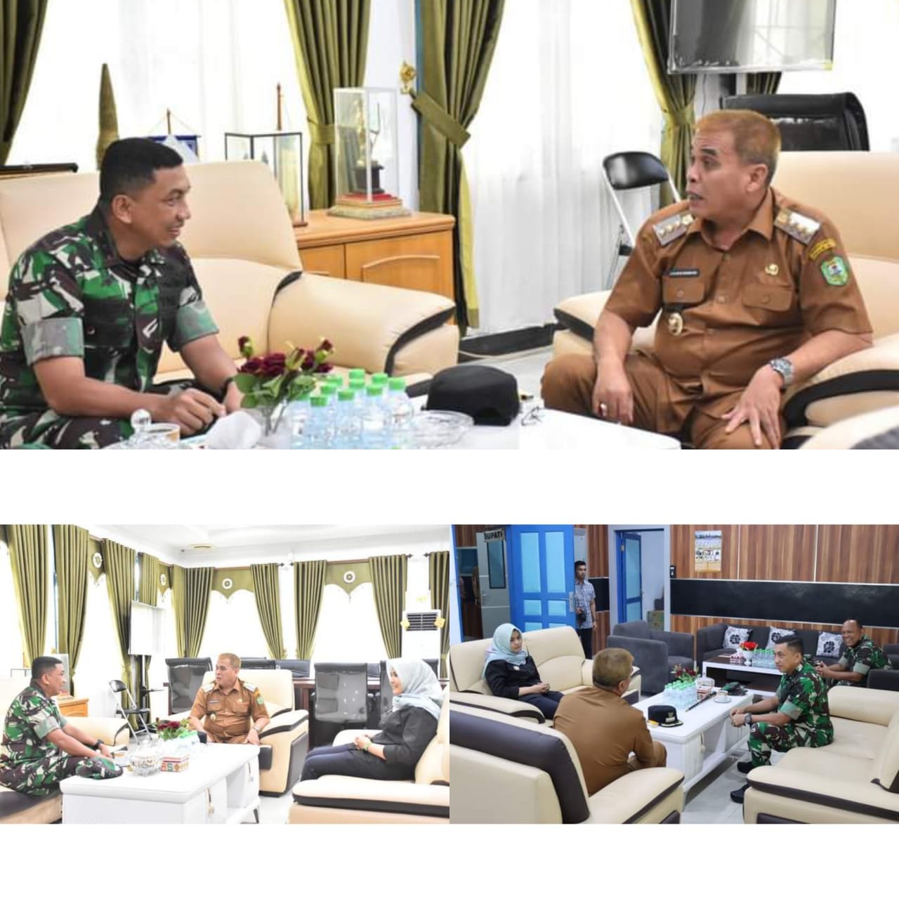 Memperkokoh Silaturahmi,Bupati & Wabup Terima Kunjungan Dandim 0212/TS