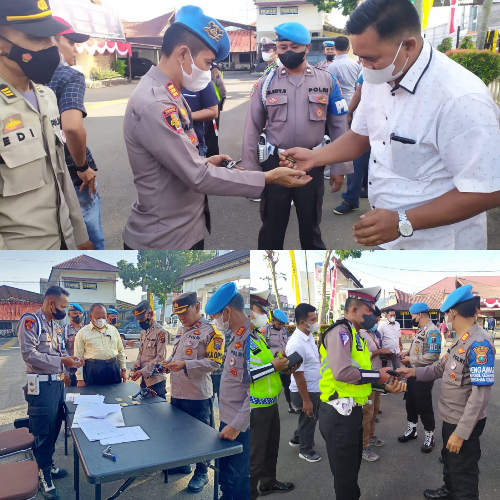 Kasi Propam Polres Tapsel Periksa Ratusan Pucuk Senpi