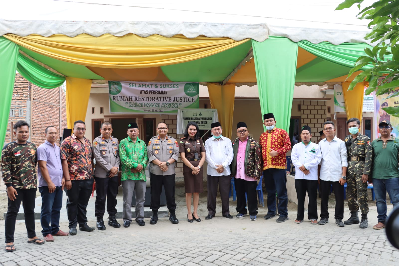 Hadiri Peresmian Rumah Restorative Justice Balai Damai Ansor Kota Tanjungbalai, Ini Kata Kapolres Tanjung Balai