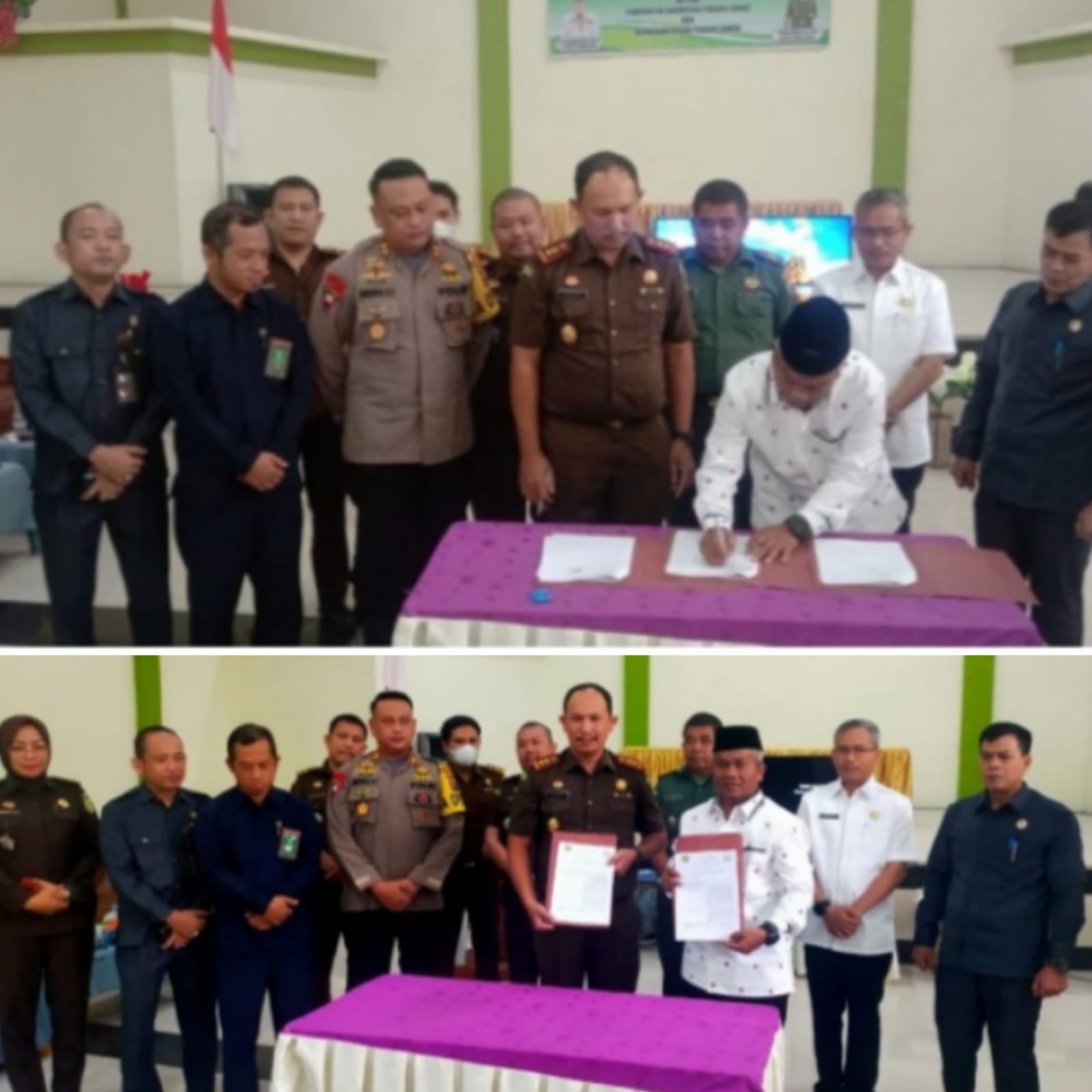PLT Bupati Padang Lawas & Kajari Ikuti Peresmian Rumah RJ Secara Serentak oleh Kejatisu Melalui Virtual