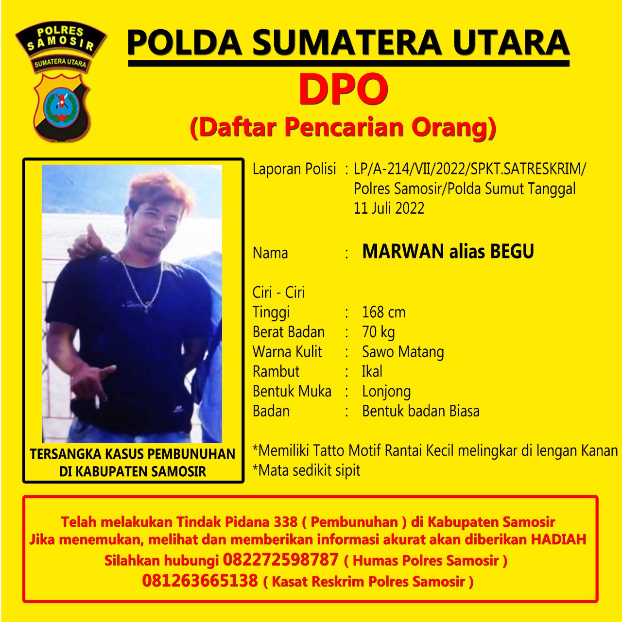 Tim Gabungan Polda Sumut Hadiahkan Timah Panas DPO Kasus Pembunuhan Pasutri di Samosir