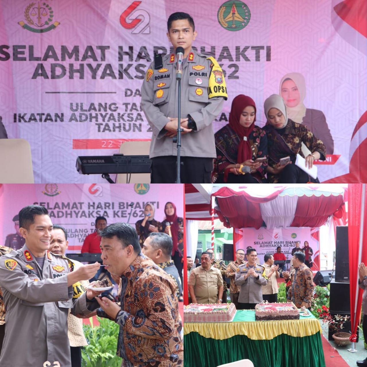 Peringatan HBA ke-62 di Tapsel, Kapolres : Kiranya Kerjasama Penegakan Hukum Polri dan Kejaksaan Makin Erat