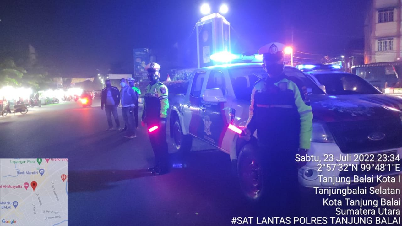 Antisipasi Gangguan Kamtibmas dan Kamseltibcarlantas Personil Polres Tanjungbalai Laksanakan Patroli Rutin
