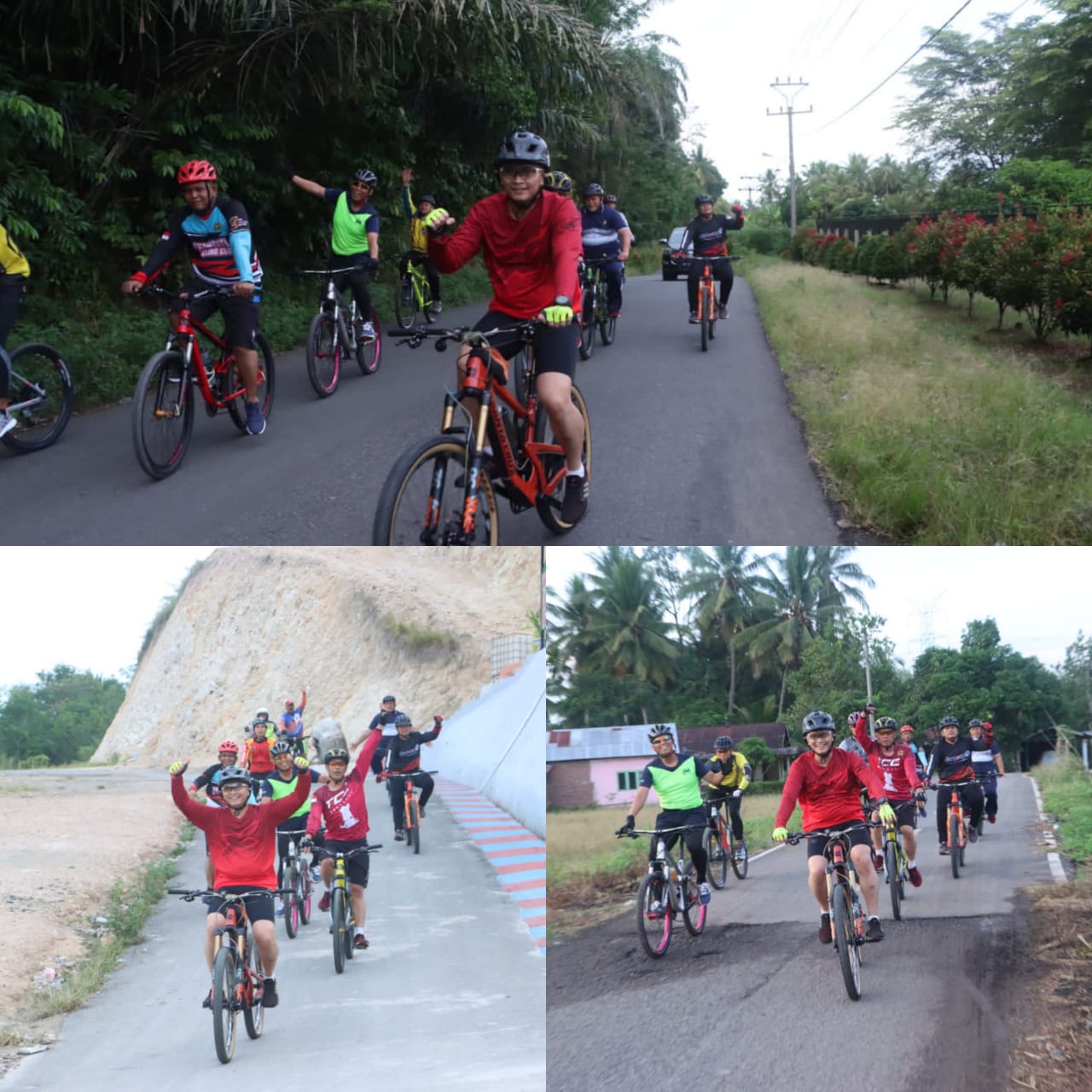 Jaga Kebugaran, Kapolres Tapsel dan Personel Gowes Bersama
