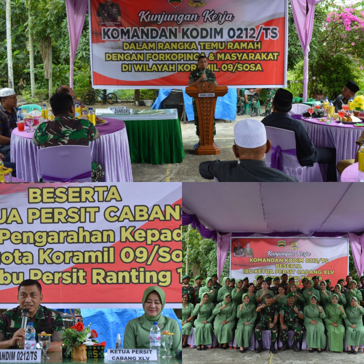 Kenali Prajurit Lebih Dekat, Dandim 0212/TS Beserta Ketua Persit KCK Cabang XLV Laksanakan Kunjungan Kerja Ke Jajaran di Kabupaten Palas
