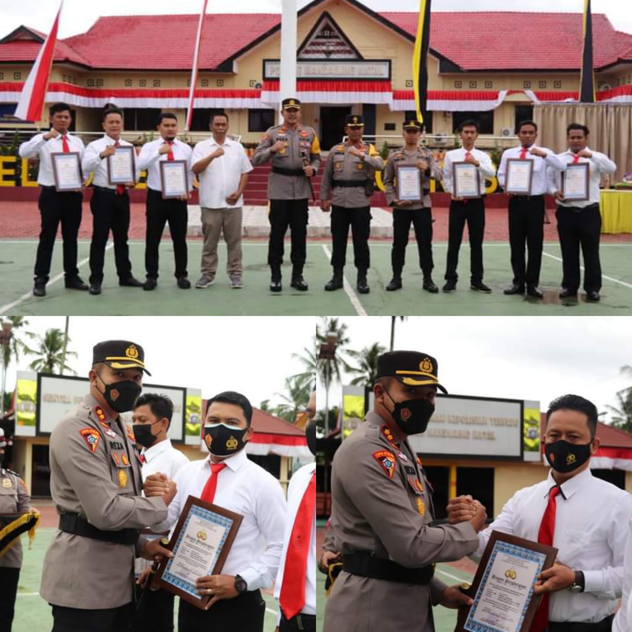 KAPOLRES MADINA BERIKAN REWARD KEPADA PERSONIL SATRESKRIM ATAS PENGUNGKAPAN KASUS PENEMBAKAN DI TAMBANGAN