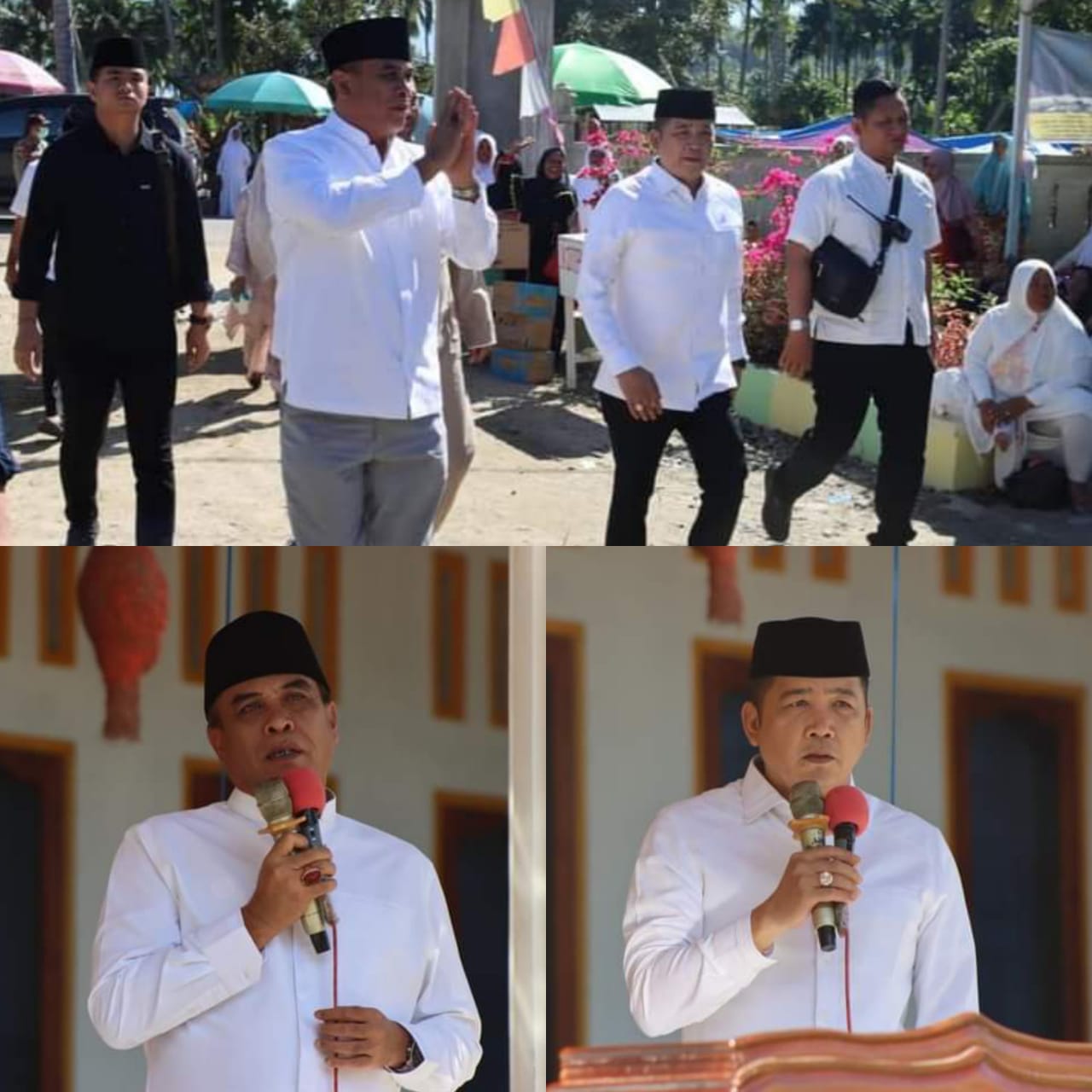 Bupati Madina Bersama Ketua DPRD Madina Hadiri Pengajian sekaligus Peletakan Batu Pertama Saung Baitul Bukhori
