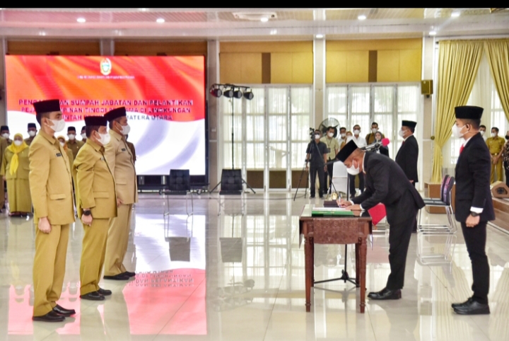 Lantik 11 Kepala OPD Pemprov Sumut, Edy Rahmayadi Minta Bekerja Profesional