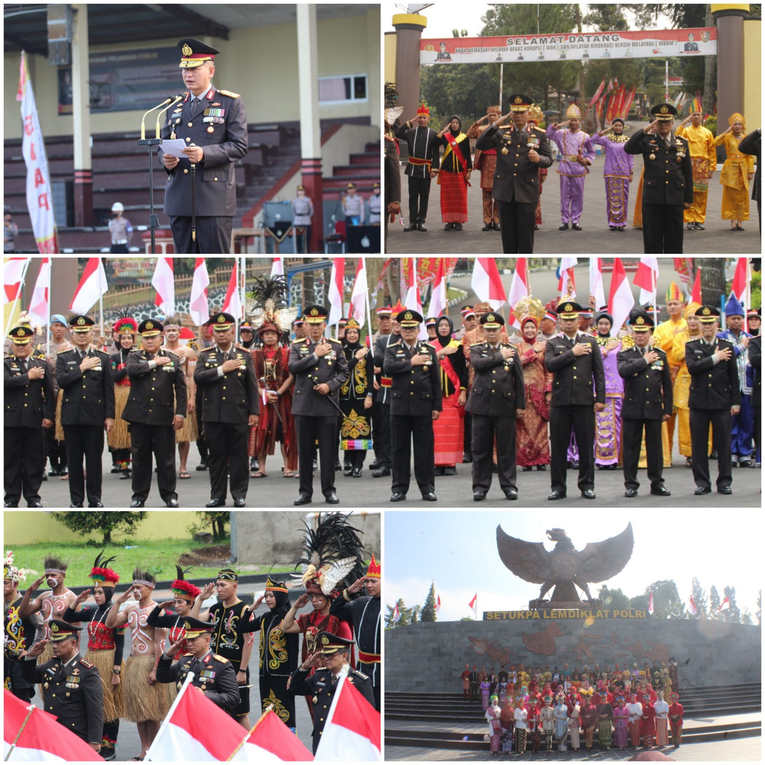 Setukpa Lemdiklat Polri Upacara Peringatan HUT Kemerdekaan RI ke 77 Tahun 2022, Brigjen Pol Mardiaz Bacakan Amanat Presiden RI