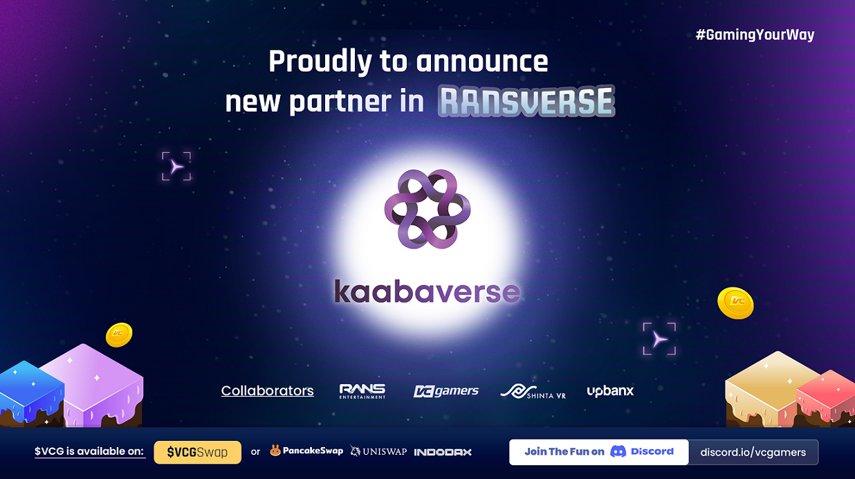 Kaabaverse umumkan kolaborasi dengan RansVerse,metaverse pertama di Indonesia dengan ekosistem blockchain VCGamers