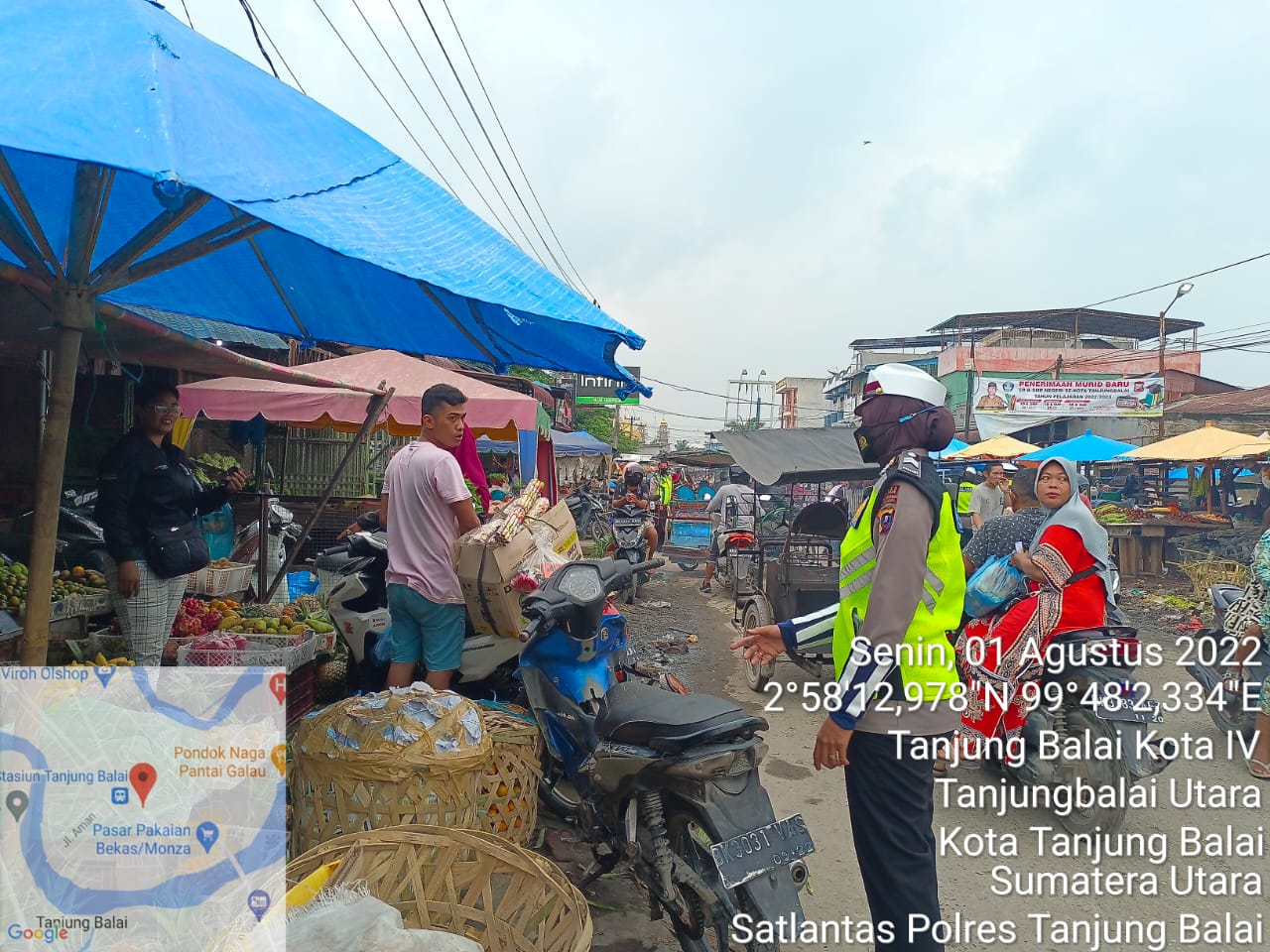 Satlantas Polres Tanjungbalai Rutin Laksanakan Gatur Lalin dan Penertiban Parkir serta PKL Berjualan di Badan Jalan