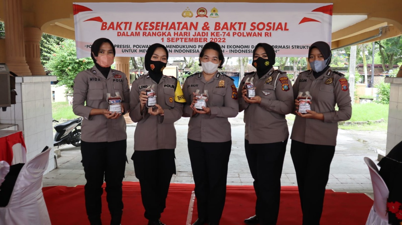 Jelang Hari Polwan Ke-74 Polres Asahan Laksanakan Bakti Kesehatan dan Bakti Sosial