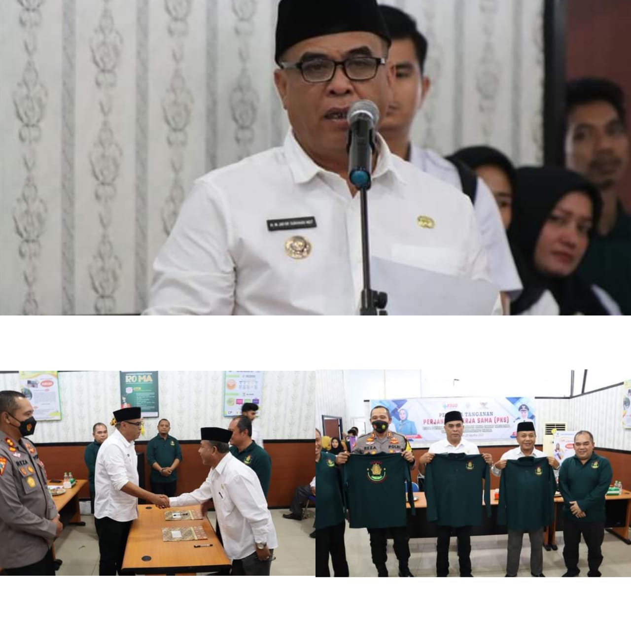 Bupati Madina Hadiri Penandatanganan Kerjasama Baznas dan RSUD Panyabungan