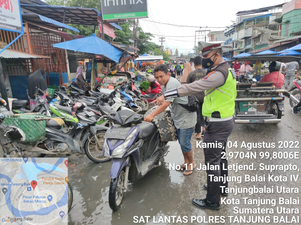 Lagi, Satlantas Polres Tanjungbalai Rutin aksanakan Gatur Lalin dan Penertiban Parkir Serta PKL