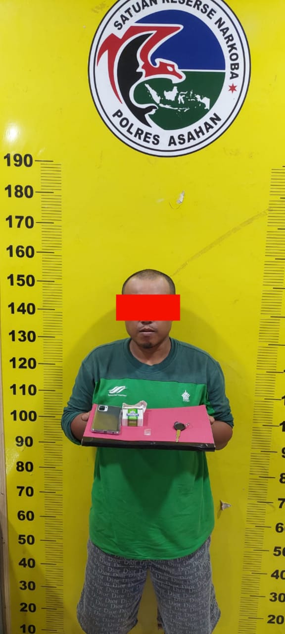 Pria Warga Desa Aek Ger Ger Sidodadi Ditahan Satres Narkoba Polres Asahan
