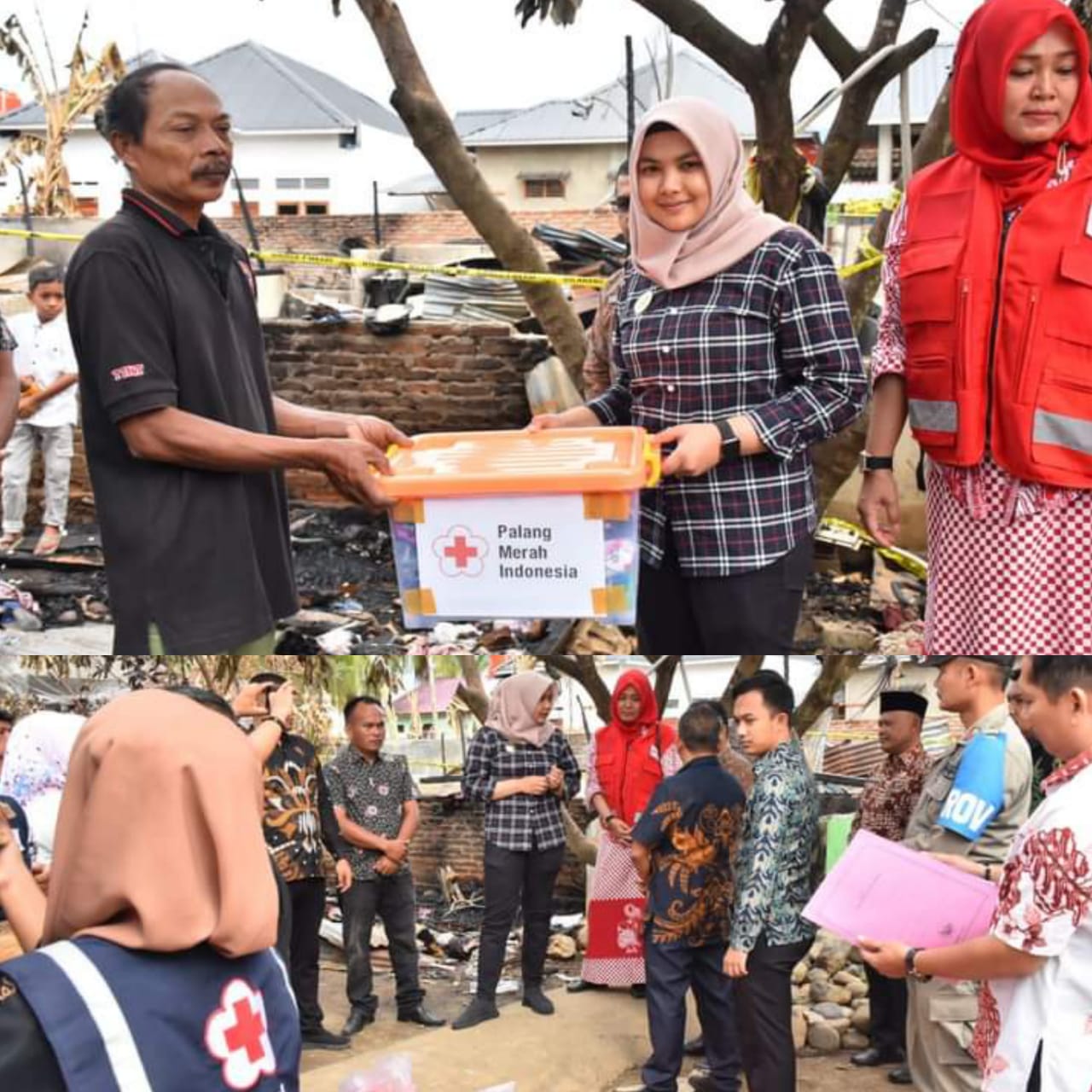 Kunjungi Korban Kebakaran, Wabup Madina Ikut Prihatin & Salurkan Bantuan