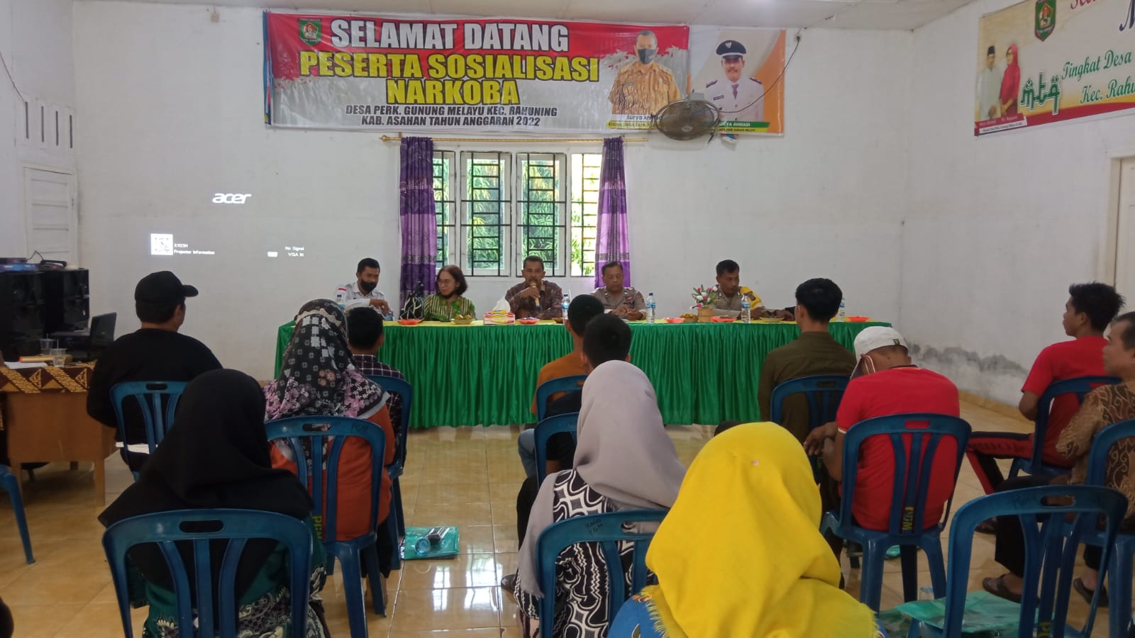 Polsek Bandar Pulau Polres Asahan Hadiri Penyalahgunaan Narkoba di Desa Perk.Gunung Melayu