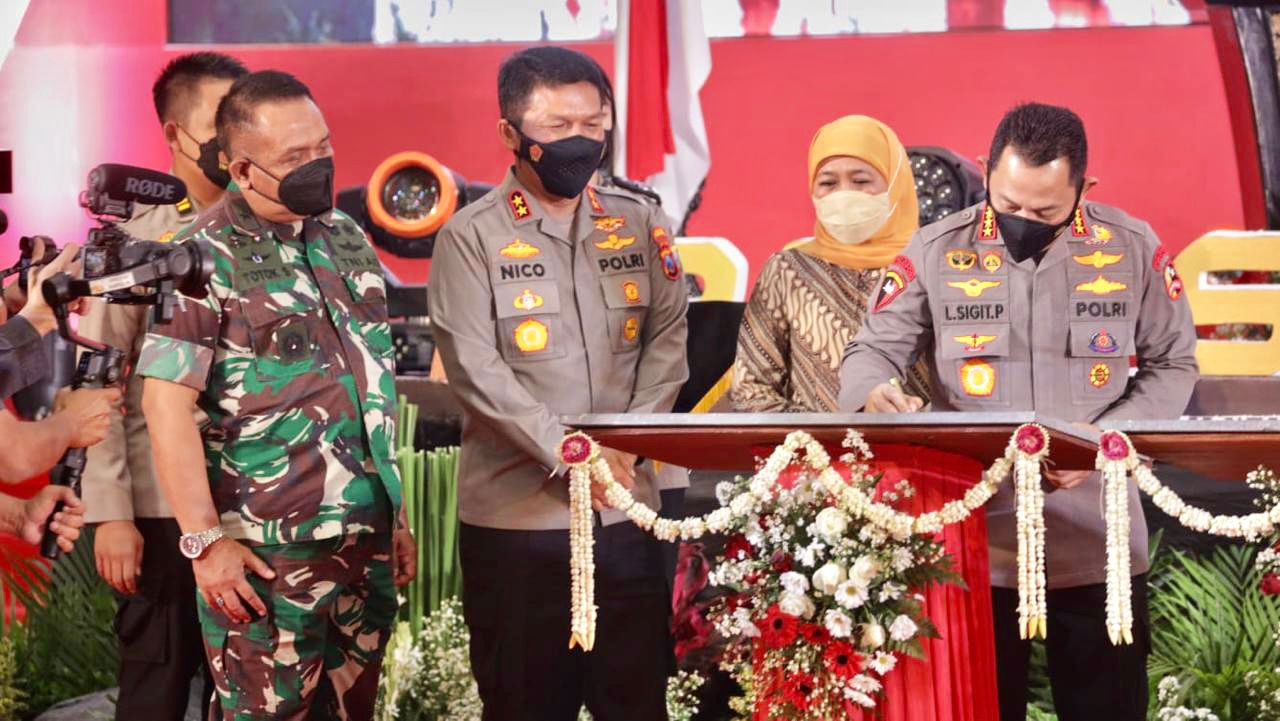 Kapolri dan Gubernur Jatim Resmikan Tujuh Gedung dan Fasilitas Baru Polda Jatim Dari Dana Hibah Pemprov Jatim