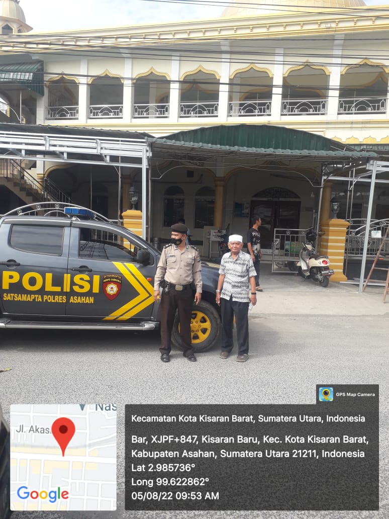 Sat Samapta Polres Asahan Pengamanan Kegiatan Ibadah Sholat Jumat di Masjid-masjid