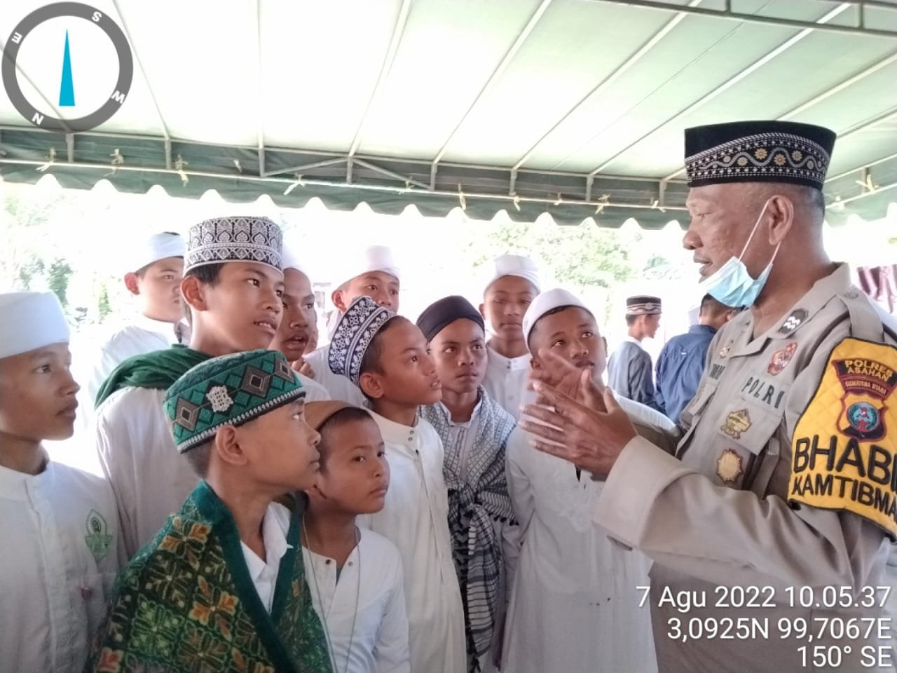 Bhabinkamtibmas Polsek Air Joman Polres Asahan Hadiri Pameran Artepak Peninggalan Rasulullah Saw