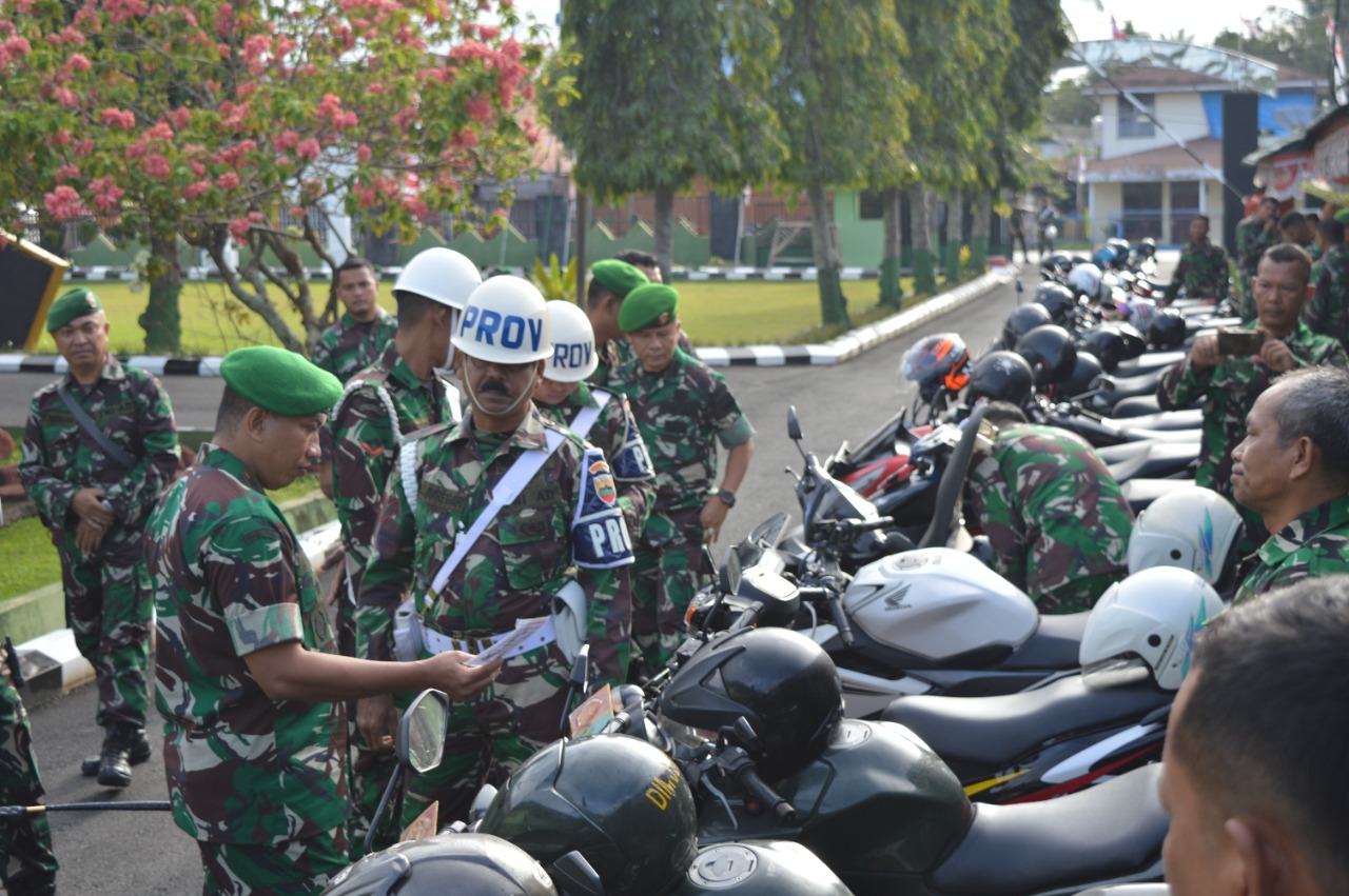 Kodim 0212/Tapsel Gelar Pemeriksaan Kendaraan Bermotor