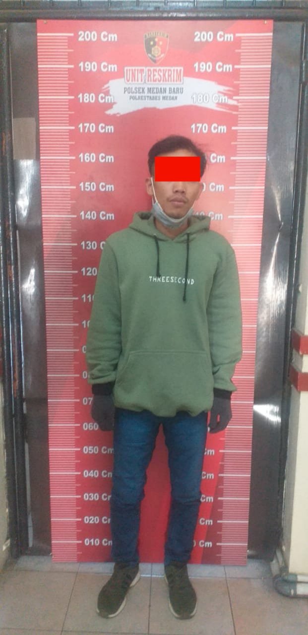 Pelaku Pencurian Accesoris Handphone Nginap di Hotel Prodeo Polsek Medan Baru