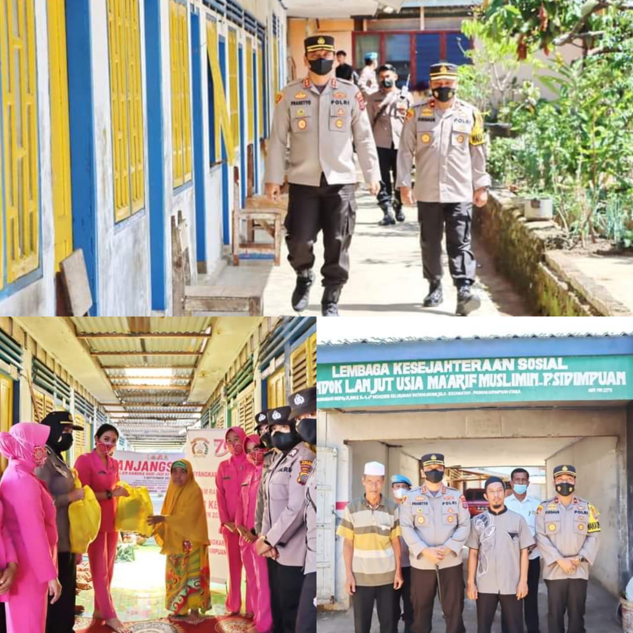 Suasana Sukacita saat Kapolres Padangsidimpuan sambangi Pondok Lansia Peringati Hari Jadi Polwan ke-74