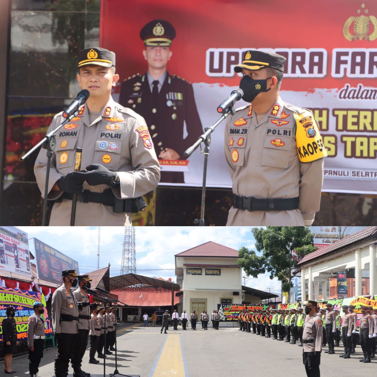 Farewell and Welcome Parade Sertijab Kapolres Tapsel Berlangsung Haru