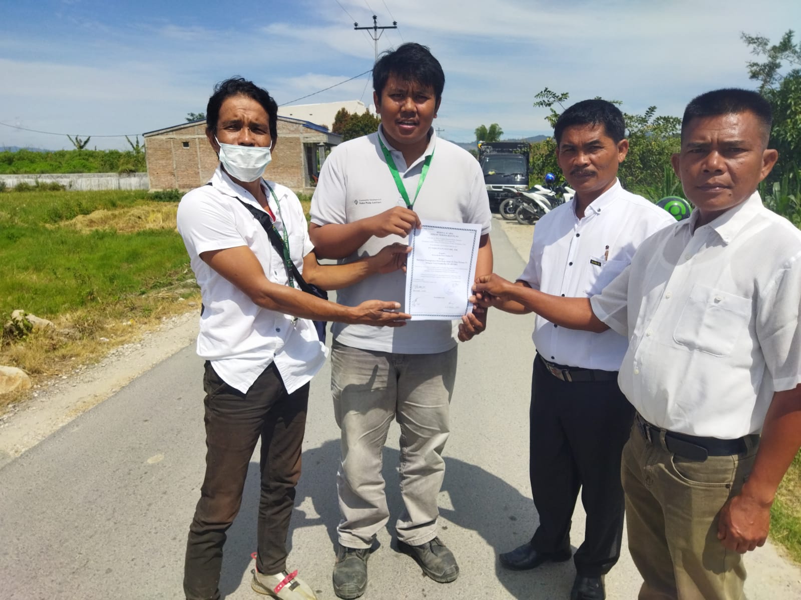 TPL Serah Terimakan Patching Jalan di Desa Patane IV, Kecamatan Porsea