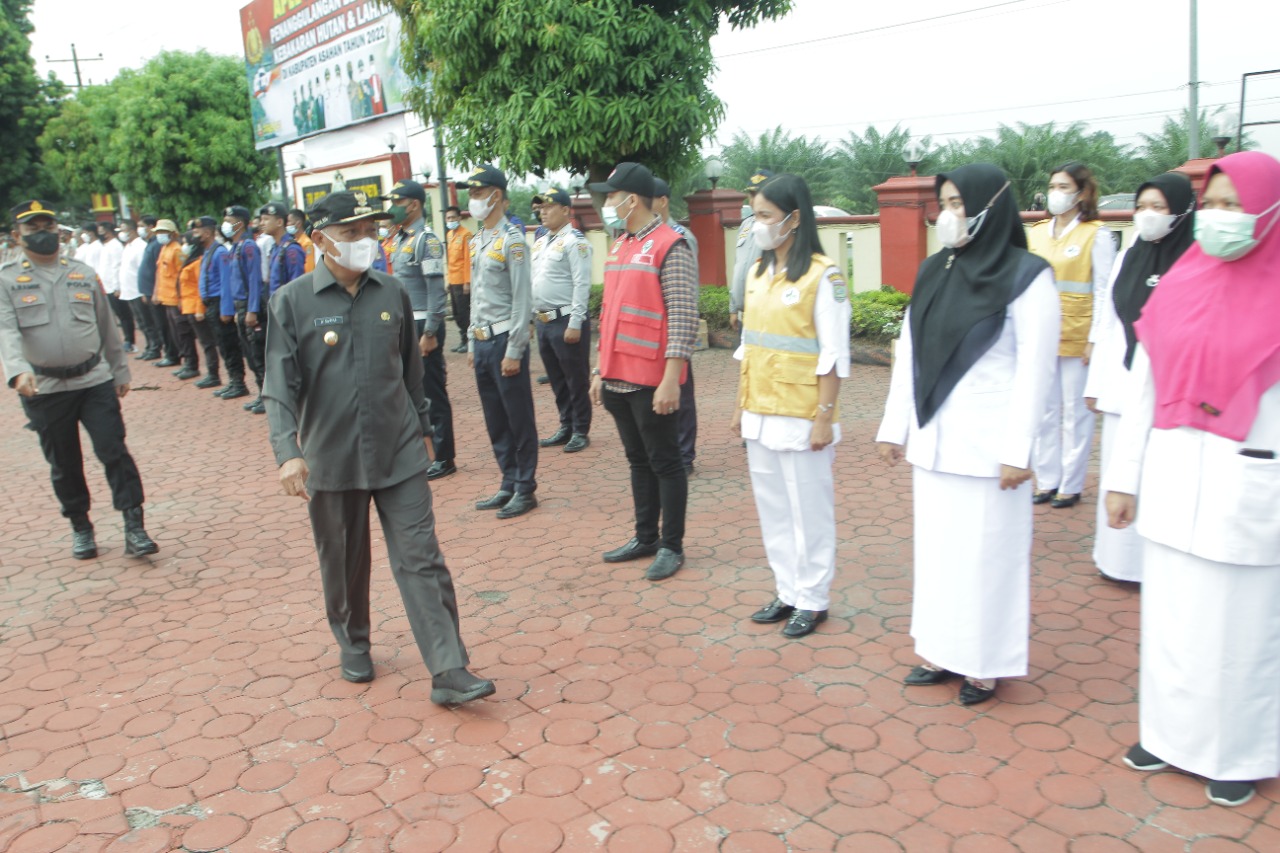 Bupati Asahan Irup Apel Gelar Kesiapan Penanggulangan Bencana Karhutla