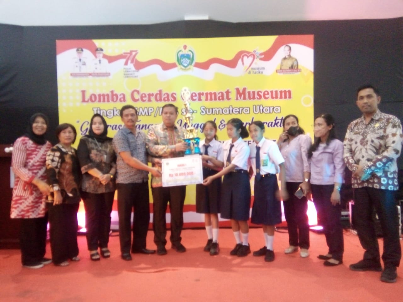 Lomba Cerdas Cermat Museum Negeri, Kabupaten Dairi Wakili Sumut, Tingkat Nasional