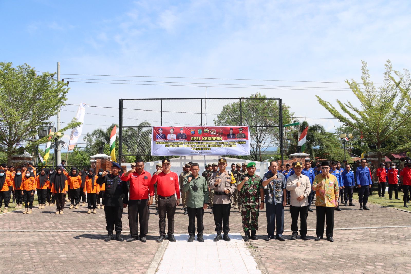 Kapolres Tapsel Hadiri Apel Kesiapan Penanggulangan Karhutla 2022 di Paluta