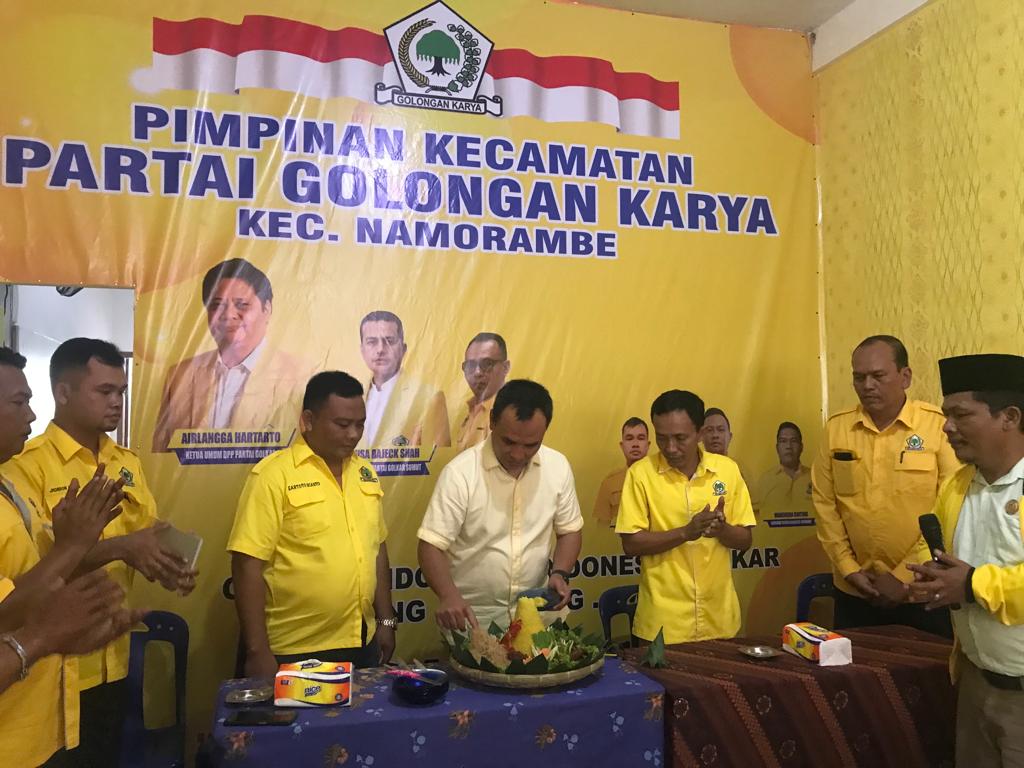 Resmikan Kantor Golkar Namorambe Hamdani : Kantor Golkar Milik Masyarakat