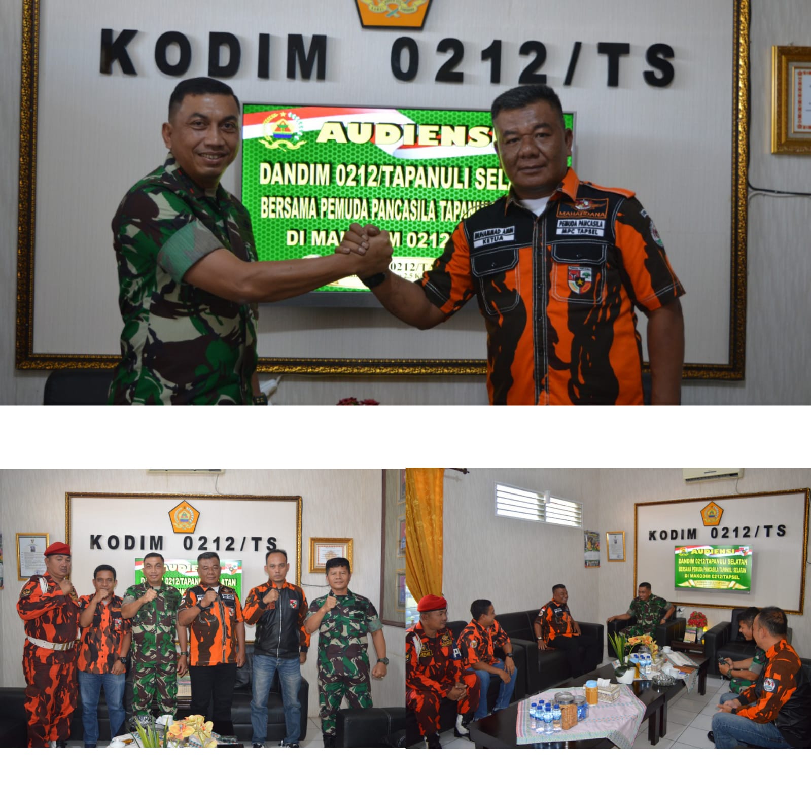 Dandim 0212/Tapsel Terima Audiensi Pengurus Pemuda PancasilaTapanuli Selatan