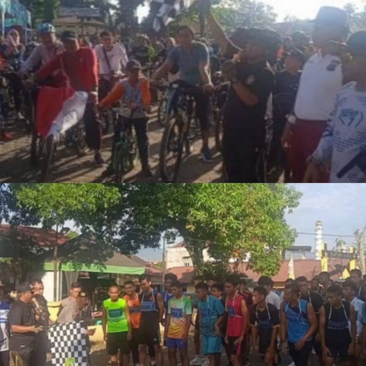 Sambut Hari Kemerdekaan Plt Bupati Palas Lepas Peserta Gowes Sepada Santai & Lomba Lari 10 K