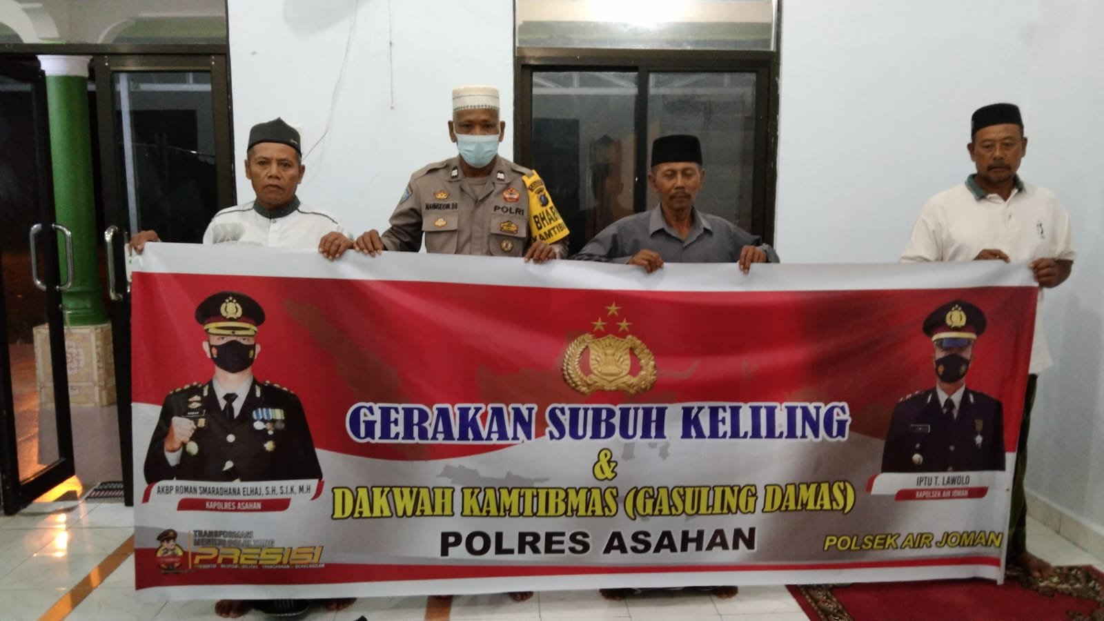 Jalin Komunikasi Aktif Dengan Masyarakat, Polsek Air Joman Polres Asahan Gasuling Damas di Musholla Nurul Hasanah