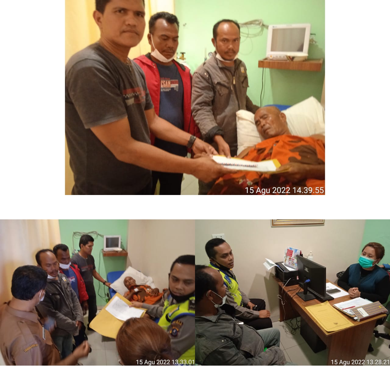 Penanganan Secara Humanis MPC Pemuda Pancasila Bersama Polres Dan Dinas Sosial Padangsidimpuan Bantu Korban Laka Lantas