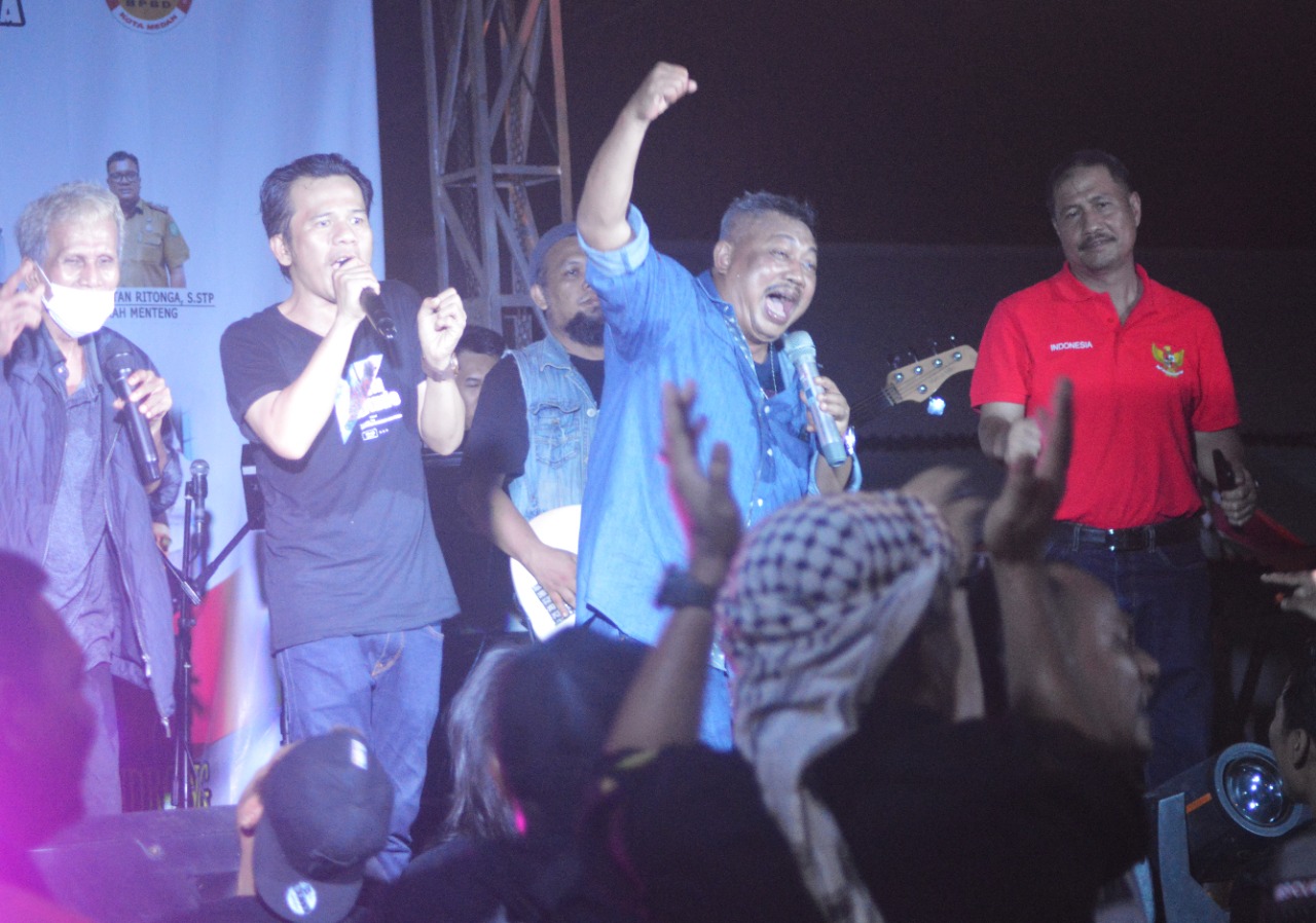 Semarak HUT ke 77 RI, BPBD Medan Ajak Rocker Tanggap Bencana