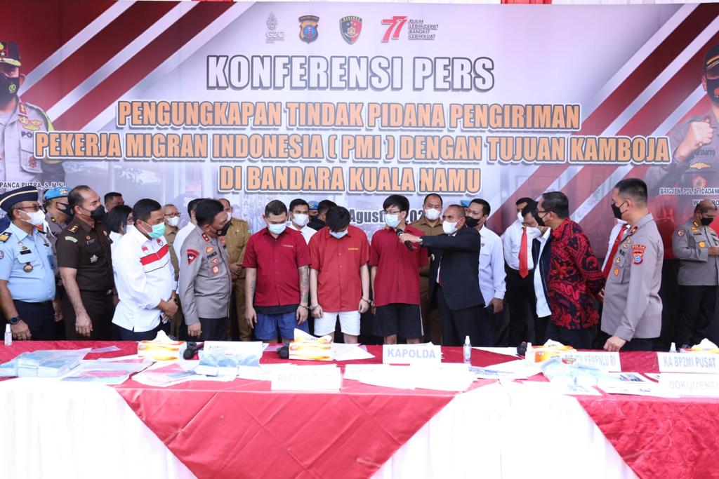 Direktorat Reskrimum Polda Sumut Rampung Lakukan Pemeriksaan Terhadap 212 Pekerja Migran Indonesia (PMI) Ilegal yang Hendak Ke Kamboja