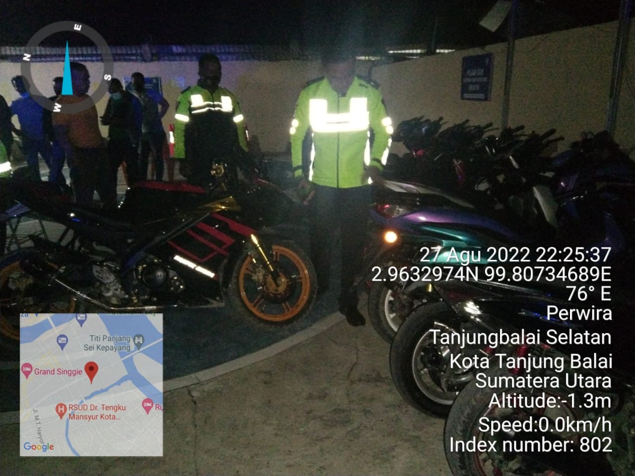 Satlantas Polres Tanjungbalai Tindak Pengendara Knalpot Brong Dengan Huntyng Sistem
