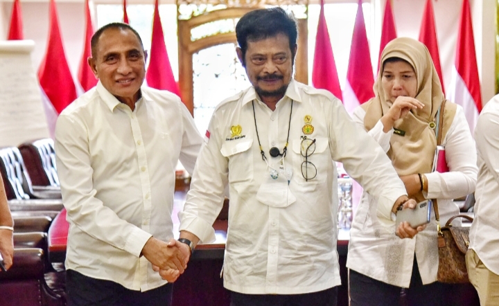 Gubsu Edy Temui Mentan Syahrul Yasin Limpo,Ini Yang Akan Dikembangkan