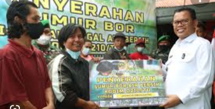 Bupati Toba Apresiasi Gerakan TNI AD Manunggal Air Bersih di Desa Hutabulu Mejan Balige