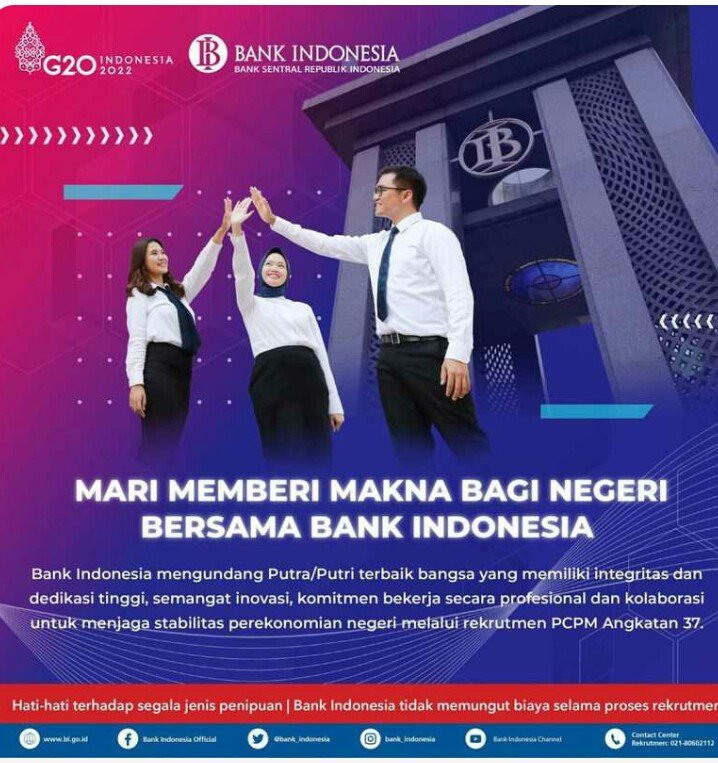 Bank Indonesia Buka Lowongan Kerja, Buruan Penuhi Persyaratannya