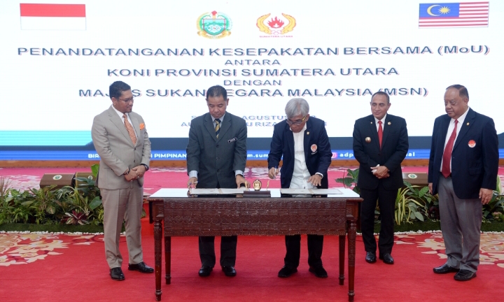 KONI Sumut dan MSN Malaysia Teken MoU Edy Rahmayadi Sebut Momen Tingkatkan Prestasi dan Persaudaraan