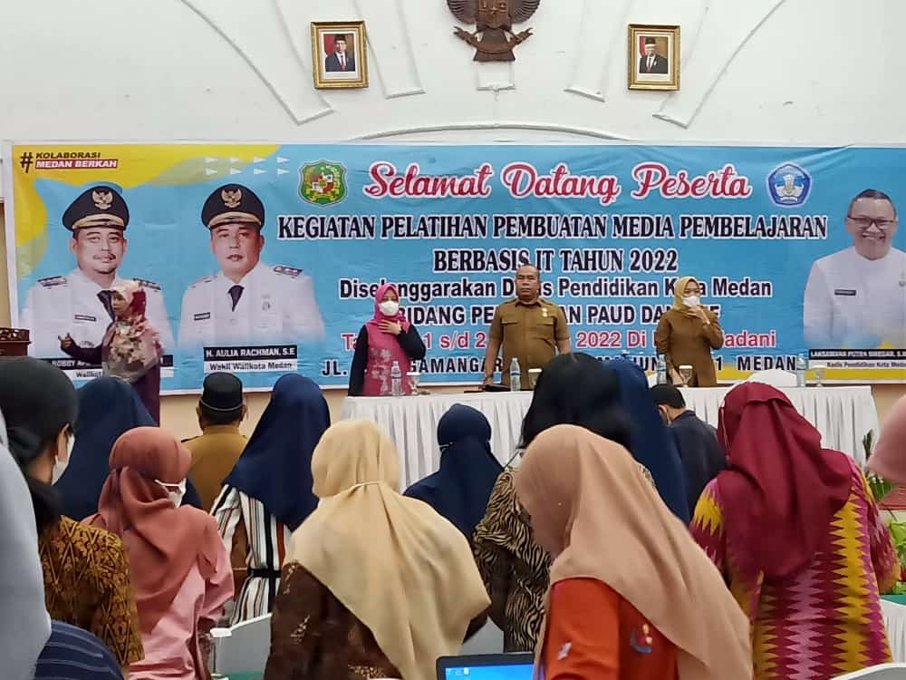 Tingkatkan Kemampuan Guru PAUD, Dinas Pendidikan Kota Medan Gelar Pelatihan Pembuatan Media Pembelajaran berbasis IT
