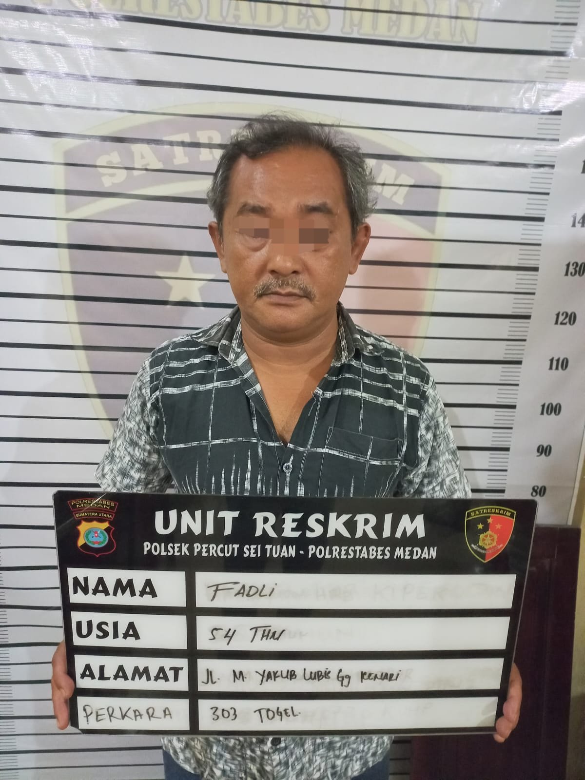 Polsek Percut Sei Tuan Amankan Seorang Pria Lansia Terlibat Judi Togel