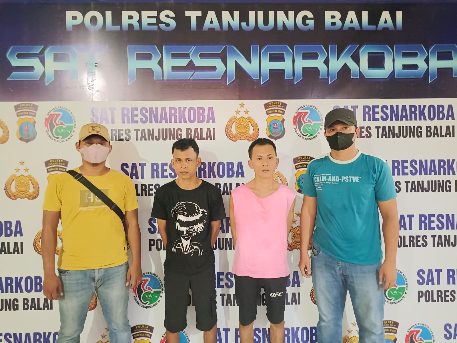Sat Reskrim Polres Tanjung Balai Ringkus Dua Pria Saat Transaksi Narkotika di Sebuah Rumah, BB 52,95 Gram Sabu